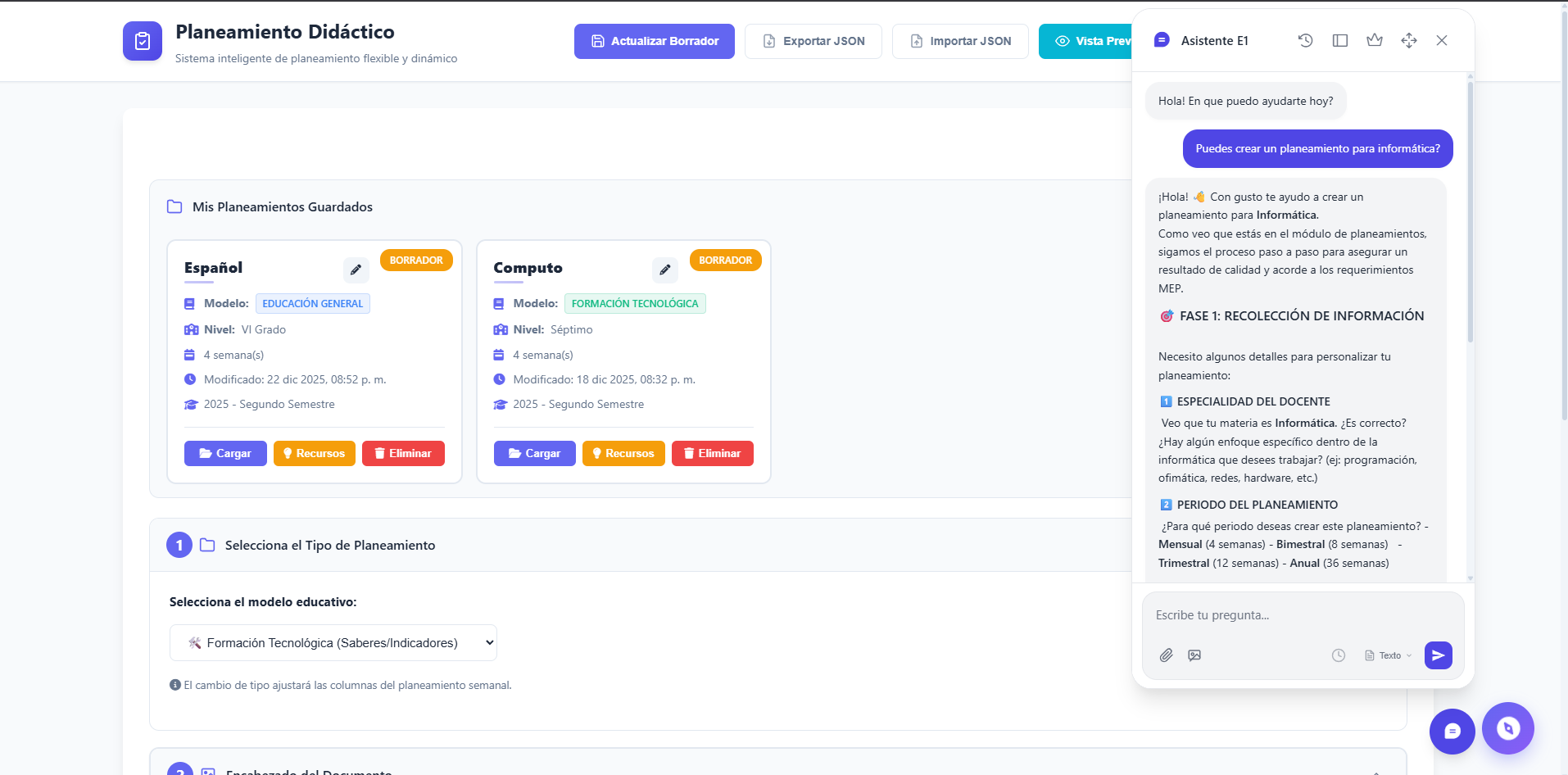 Módulo de Planeamiento